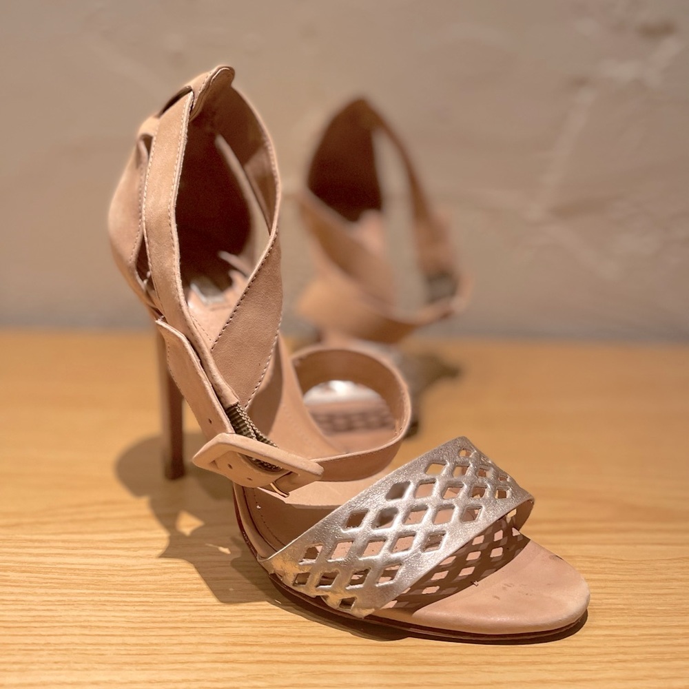 SCHULTZ Gold and Nude Sandals